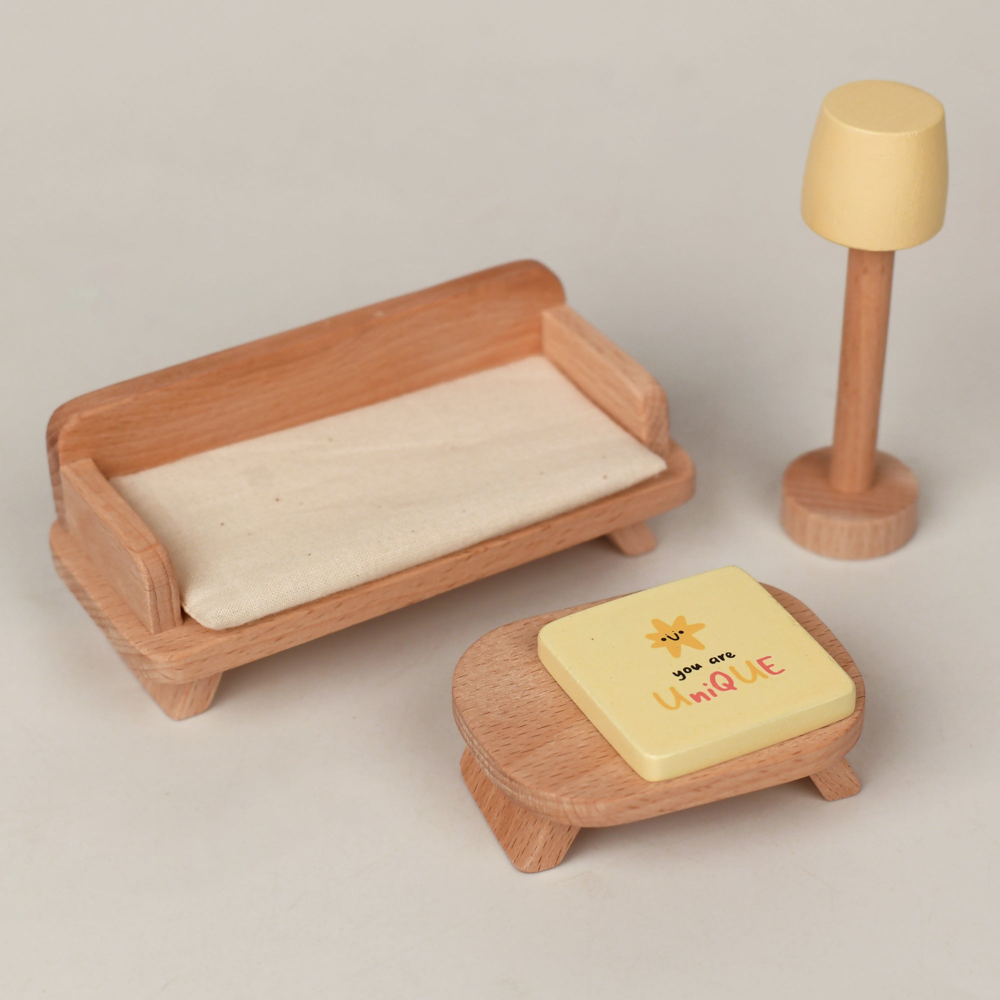 Playbox Wooden Doll House Furniture Play Toy Set | Pretend Play Toddler & Kids Baby Toys