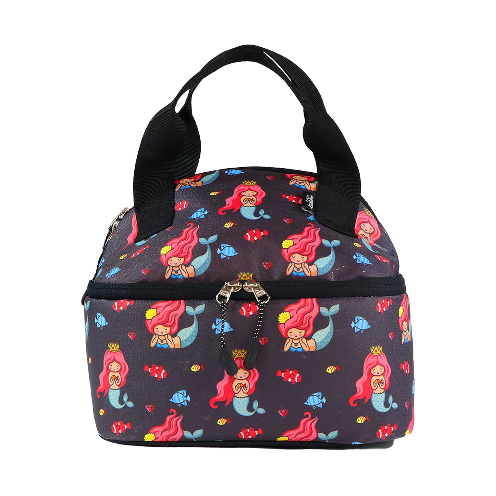 Smily Kiddos Double Decker Lunch Bag Merimaid Theme - Violet