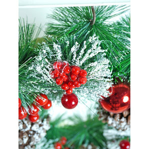 15 inches Big Frosty Pinecone Artificial Christmas wreath for Door Wall & Christmas Décor - Christmas