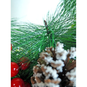 15 inches Big Frosty Pinecone Artificial Christmas wreath for Door Wall & Christmas Décor - Christmas