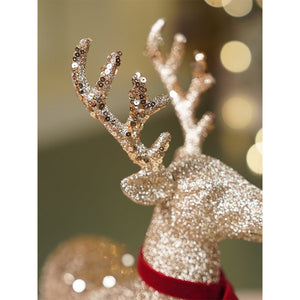 15 inches Bronze sequence Reindeer Christmas Décor and Decoration - Christmas