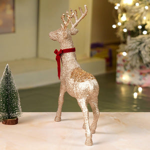 15 inches Bronze sequence Reindeer Christmas Décor and Decoration - Christmas