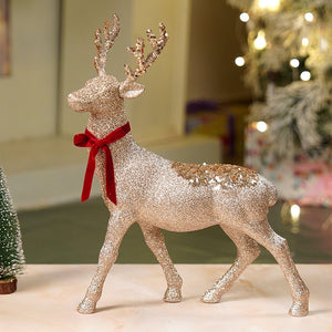 15 inches Bronze sequence Reindeer Christmas Décor and Decoration - Christmas