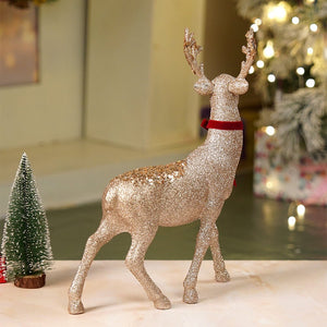 15 inches Bronze sequence Reindeer Christmas Décor and Decoration - Christmas