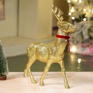 15 inches Gold shimmer Reindeer Christmas Décor and Decoration - Christmas