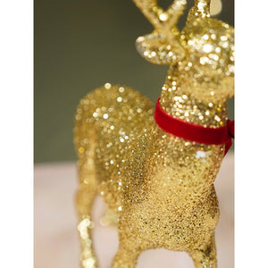 15 inches Gold shimmer Reindeer Christmas Décor and Decoration - Christmas