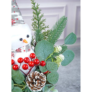 15 inches Snowman with Wood Christmas Table Décor and Christmas Gift for Kids & Adults - Christmas