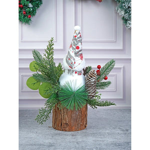 15 inches Snowman with Wood Christmas Table Décor and Christmas Gift for Kids & Adults - Christmas
