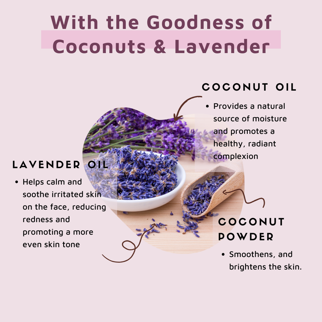 COCO CRUSH Lavender Coconut Body Scrub For Lightening & Brightening Skin - 50GMS