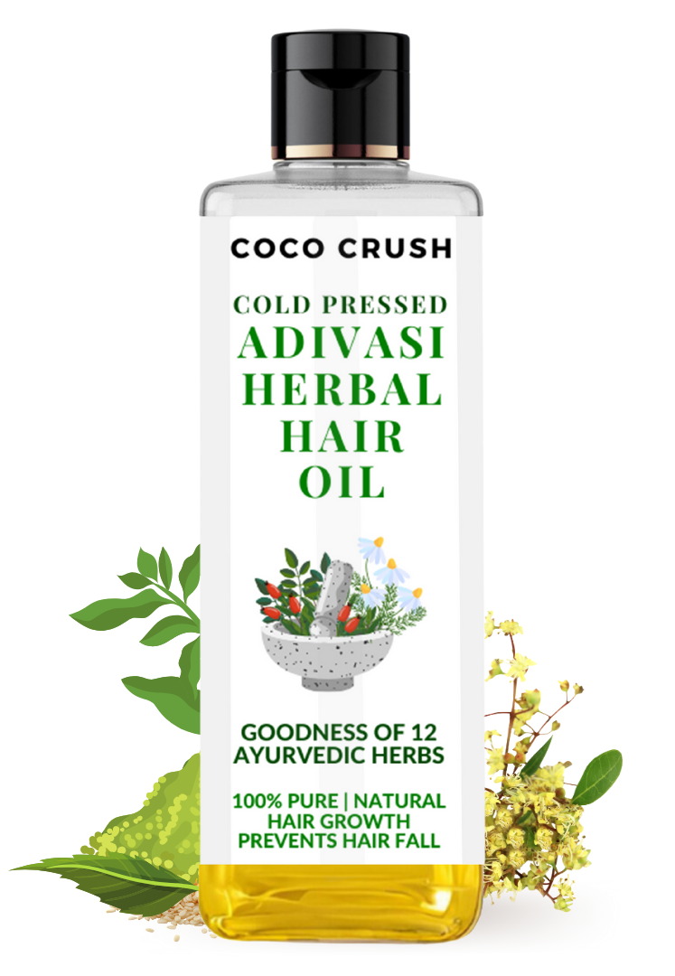 Coco Crush Adivasi Herbal Hair Oil, Goodness of 12 Ayurvedic Herbs