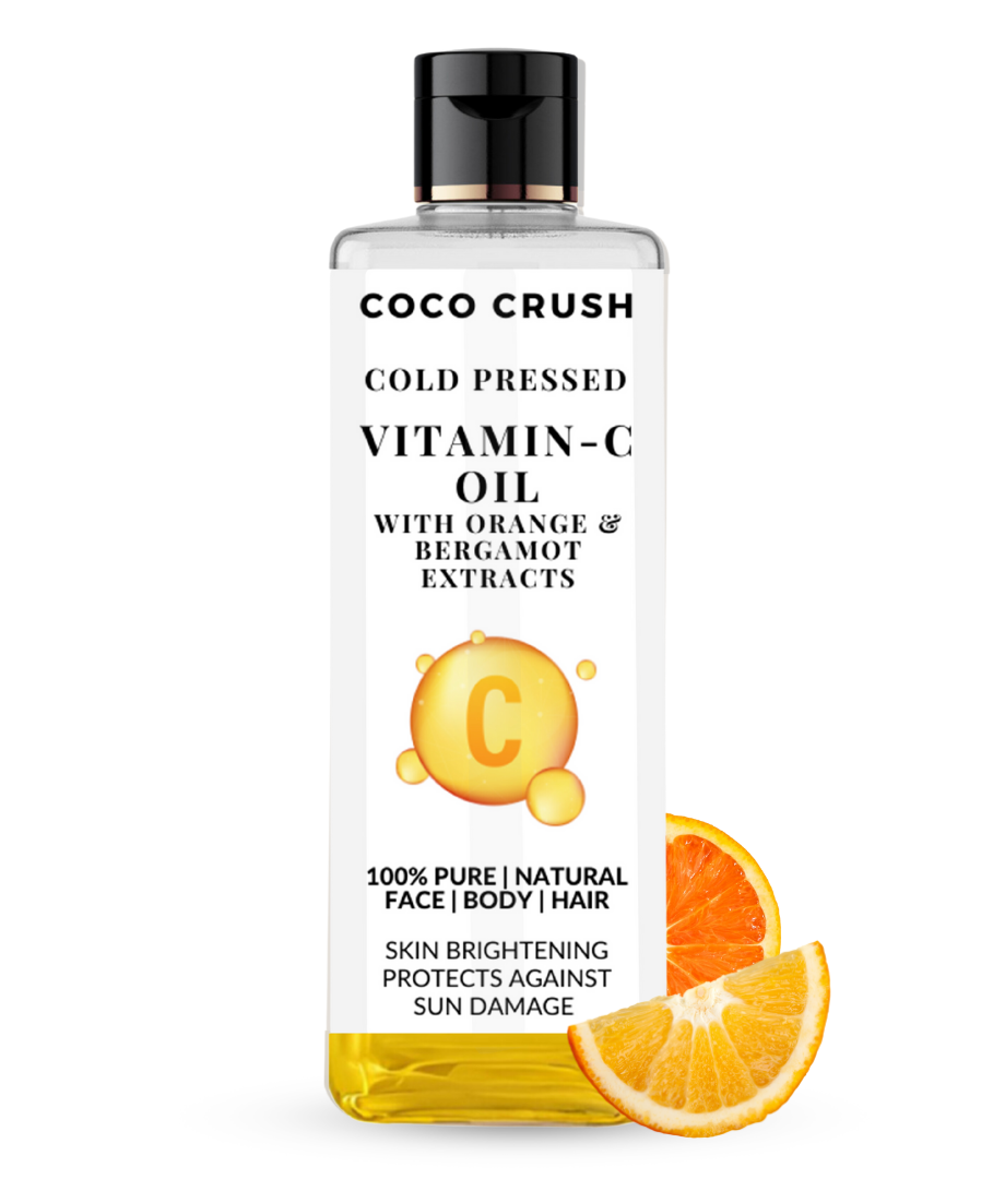 Coco Crush Vitamin-C Oil for Skin, Body, Hair Massage- Cold Pressed & 100% Pure