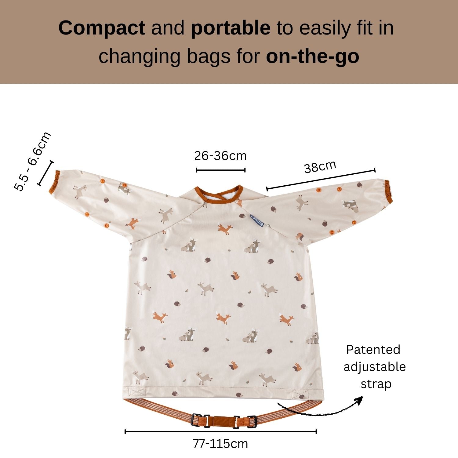 Bibado Long Sleeve Coverall Weaning Bib Forest Friends