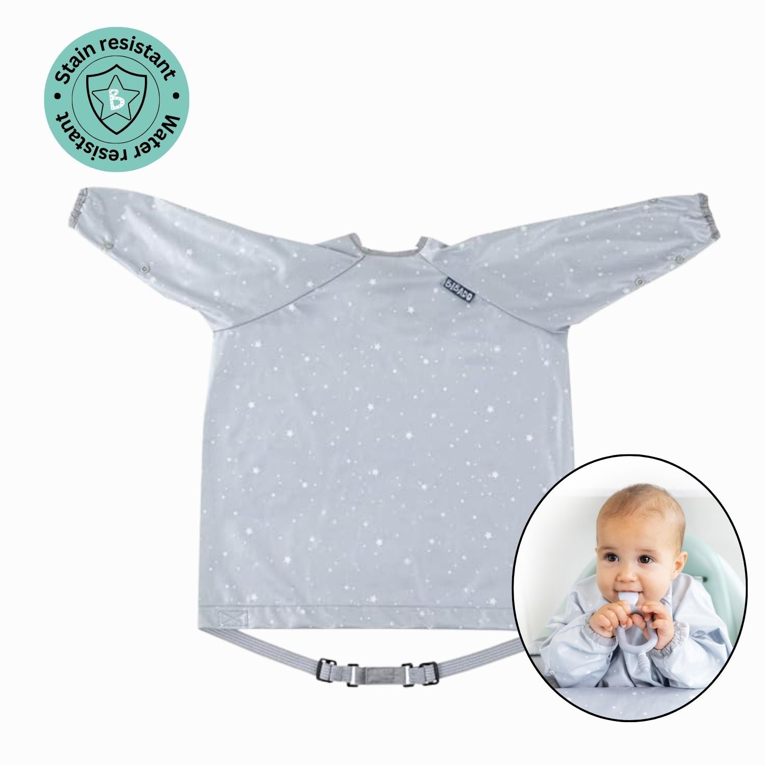 Bibado Long Sleeve Coverall Weaning Bib SuperStars