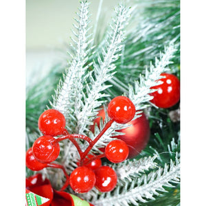 16 inches Double Bow Snowman Face Artificial Christmas wreath for Door Wall & Christmas Décor - Christmas