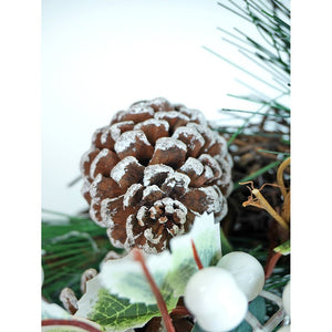 16 inches White Berries Artificial Christmas wreath for Door Wall & Christmas Décor - Christmas