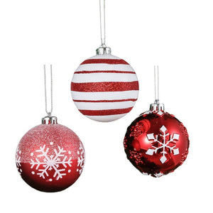 Christmas Ball Ornaments XMas Tree Hanging Decorations, Red & White christmas Balls, 16 pcs Box Set - Little Surprise BoxChristmas Ball Ornaments XMas Tree Hanging Decorations, Red & White christmas Balls, 16 pcs Box Set