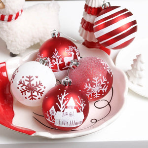 Christmas Ball Ornaments XMas Tree Hanging Decorations, Red & White christmas Balls, 16 pcs Box Set - Little Surprise BoxChristmas Ball Ornaments XMas Tree Hanging Decorations, Red & White christmas Balls, 16 pcs Box Set