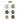 16 pcs Brown & Gold swirls & Stripes themed Christmas Balls Tree hanging Ornaments Xmas Decoration set - Christmas