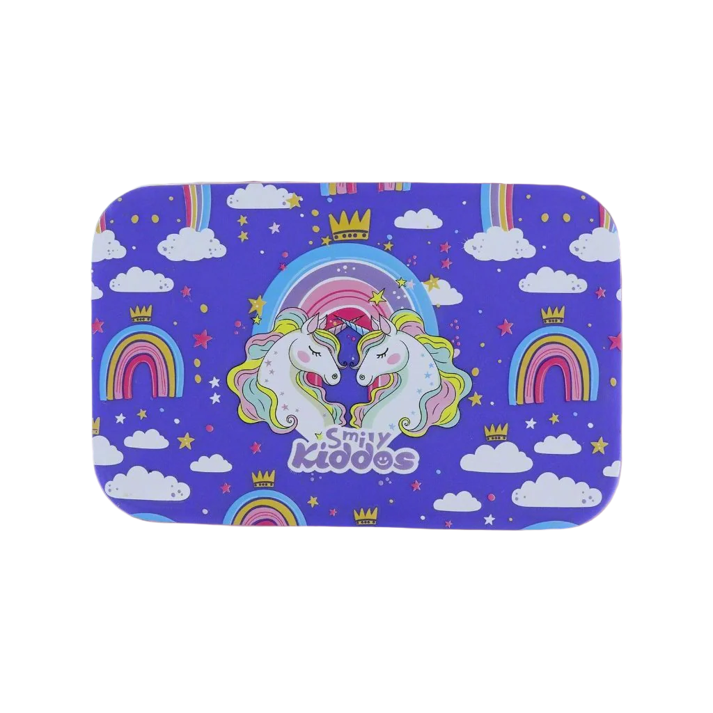 Smily Kiddos Brunch Stainless Steel Lunch Box - Unicorn Theme - Blue