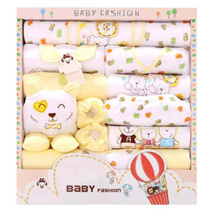 17 pcs Unisex Kids Wear Baby Hamper - YELLOW (0–3 Months) - Baby Gifting