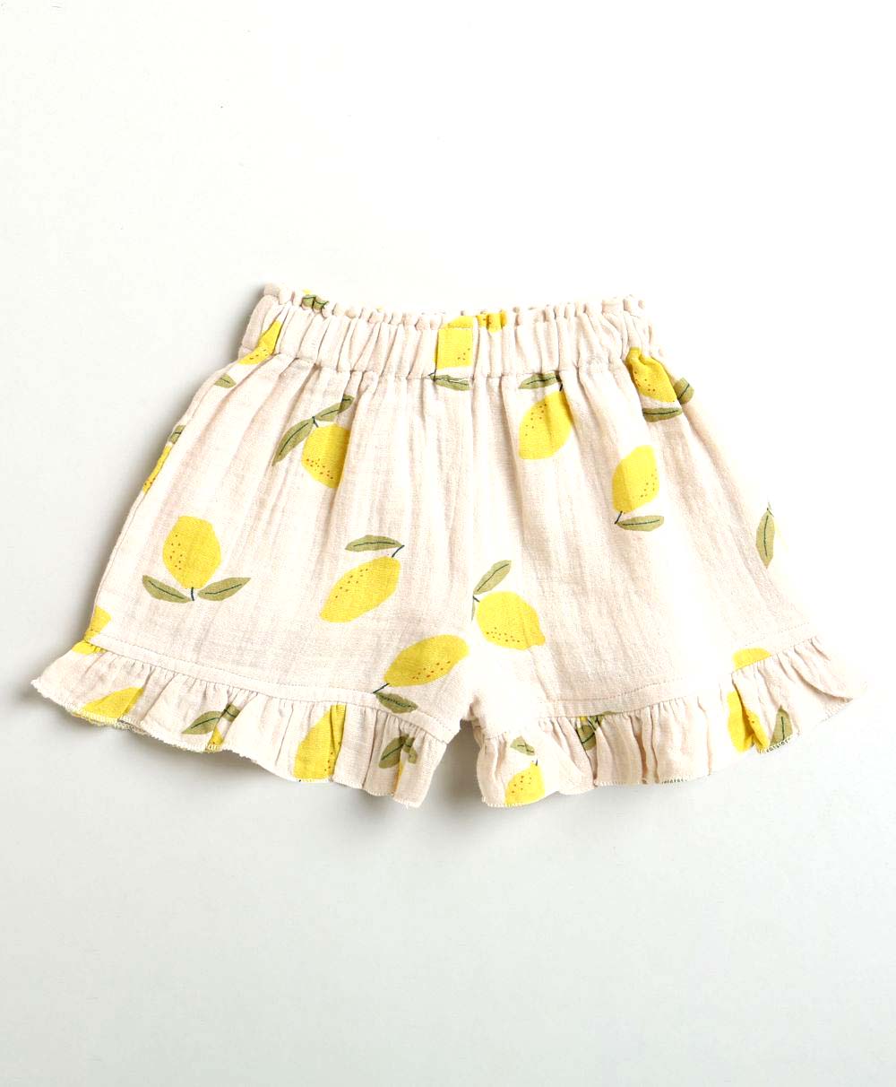 Sweetlime By AS Lemon Print Ruffle Organic Cotton Co-ord Set