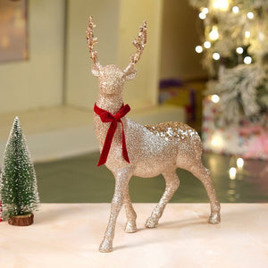 18 inches & 15inches 2pcs Bronze sequence gold Reindeer Combo Christmas Décor and Decoration - Christmas