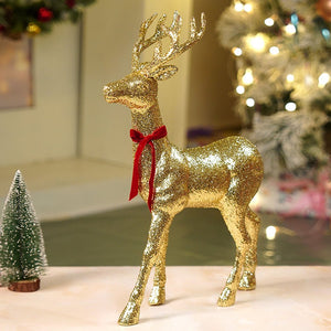 18 inches & 15inches 2pcs Gold Reindeer Combo Christmas Décor and Decoration - Christmas