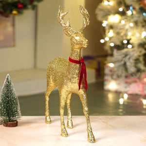 18 inches & 15inches 2pcs Gold Reindeer Combo Christmas Décor and Decoration - Christmas