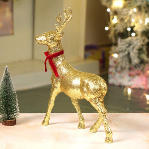18 inches & 15inches 2pcs Gold Reindeer Combo Christmas Décor and Decoration - Christmas