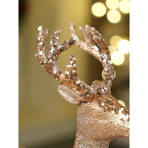18 inches Big Bronze sequence Reindeer Christmas Décor and Decoration - Christmas
