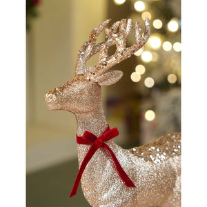 18 inches Big Bronze sequence Reindeer Christmas Décor and Decoration - Christmas