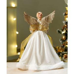 18 inches Big Gold Angel Standing Tree Topper for Christmas Tree Decoration and Décor - xmas ball