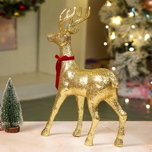 18 inches Big Gold shimmer Reindeer Christmas Décor and Decoration - Christmas