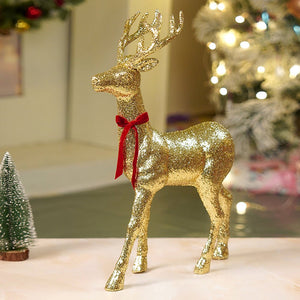 18 inches Big Gold shimmer Reindeer Christmas Décor and Decoration - Christmas