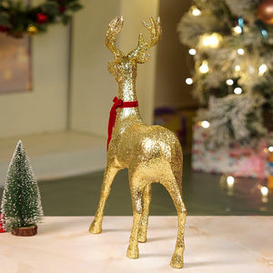 18 inches Big Gold shimmer Reindeer Christmas Décor and Decoration - Christmas