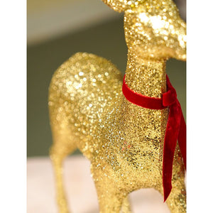 18 inches Big Gold shimmer Reindeer Christmas Décor and Decoration - Christmas