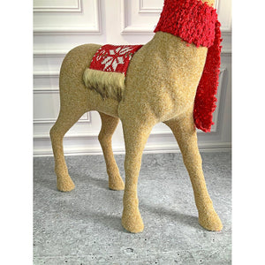 18 inches Christmas Themed Brown Deer for Christmas Décor - 