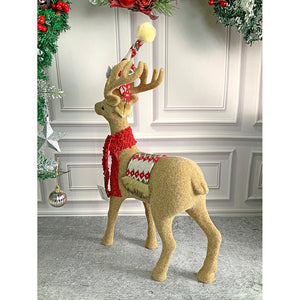 18 inches Christmas Themed Brown Deer for Christmas Décor - 