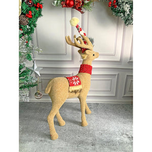 18 inches Christmas Themed Brown Deer for Christmas Décor - 