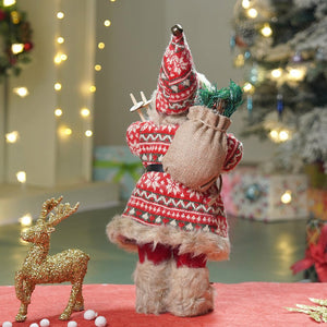 18 inches Red & Olive Snowflakes Santa , Christmas Home and Table Décor - 18 inch Christmas