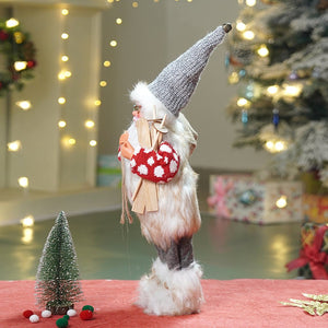 18 inches Red Polka Dots Ski Santa ,Christmas Home and Table Décor - 18 inch Christmas