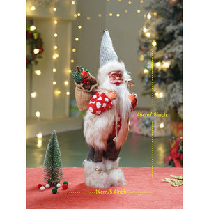 18 inches Red Polka Dots Ski Santa ,Christmas Home and Table Décor - 18 inch Christmas