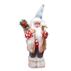 18 inches Red Polka Dots Ski Santa ,Christmas Home and Table Décor - 18 inch Christmas