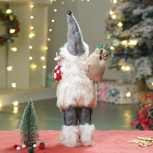 18 inches Red Polka Dots Ski Santa ,Christmas Home and Table Décor - 18 inch Christmas
