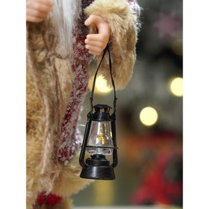 18 inches Red Tweed Robe Santa , Christmas Home and Table Décor - 18 inch Christmas