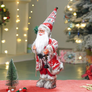 18 inches Red & White Snowflakes Santa , Christmas Home and Table Décor - 18 inch Christmas