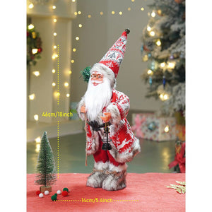 18 inches Red & White Snowflakes Santa , Christmas Home and Table Décor - 18 inch Christmas