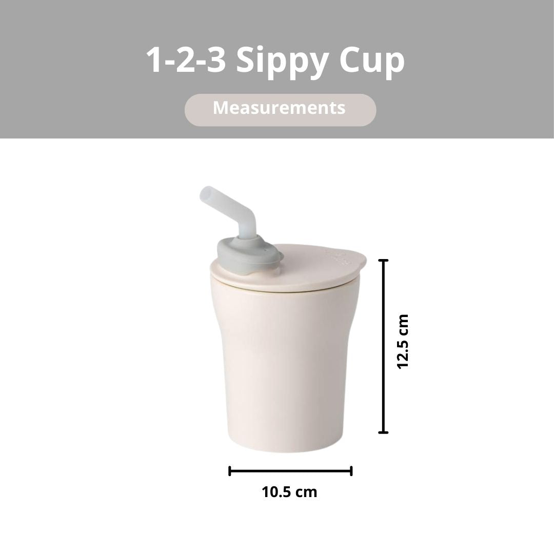 Miniware 1-2-3 Sip! Sippy Cup- Vanilla/Grey