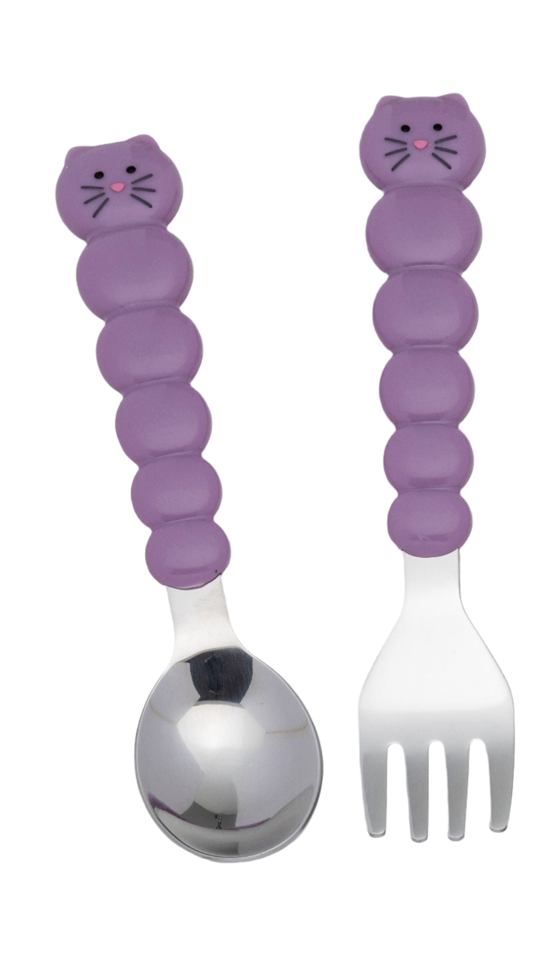 Melii Spoon & Fork with Case- Voilet