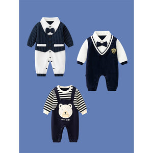 19 pcs Royal Blue Bow Teddy Birthday Gift Hamper set for Baby with travelling suitcase - Baby Gifting